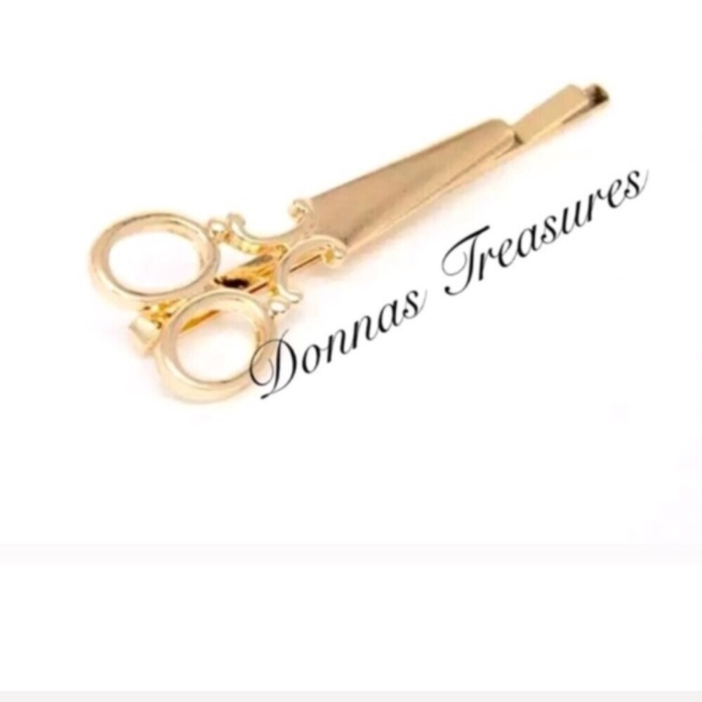 ❤️Gold Scissors Hair Clip - Picture 2 of 3
